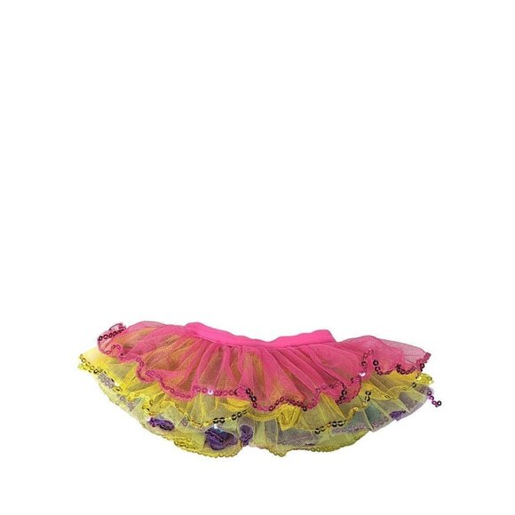 Build A Bear Rainbow Tutu Tulle Skirt Sequin Trim BABW Clothes Accessory - Picture 2 of 3